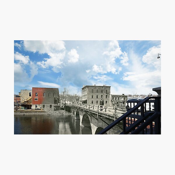 Item preview, Mashup Batavia, IL - A Stroll Across the Wilson Street Bridge designed and sold by Shumway  Studio.