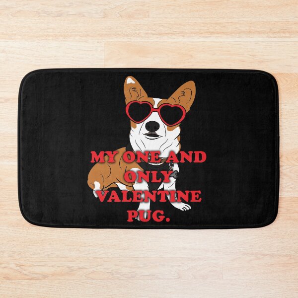Item preview, My one and only valentine Pug dog face design designed and sold by SamRVstore.