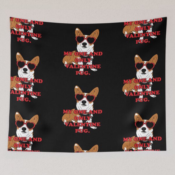 Item preview, My one and only valentine Pug dog face design designed and sold by SamRVstore.