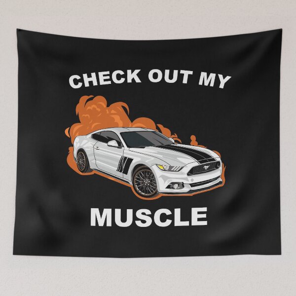 Item preview, Check out my Muscle Car Ford Mustang White  designed and sold by viralstudio.