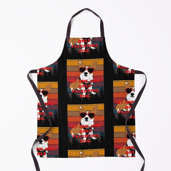 Item preview, My one and only valentine Pug distressed sunset retro dog face design designed and sold by SamRVstore.