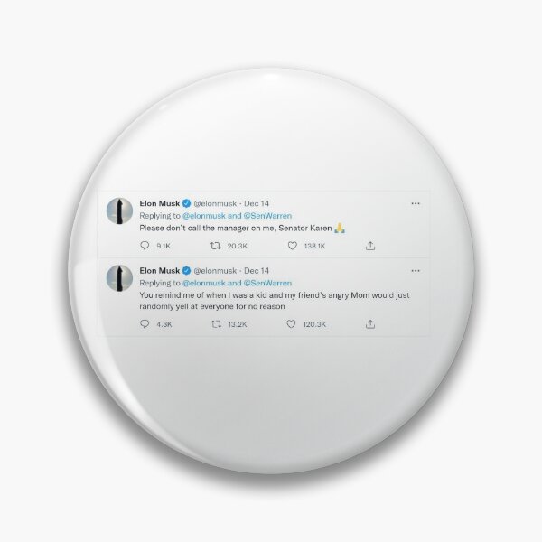 Artikelvorschau, Elon Musk Senatorin Karen Tweet entworfen und verkauft von LightningJelly.