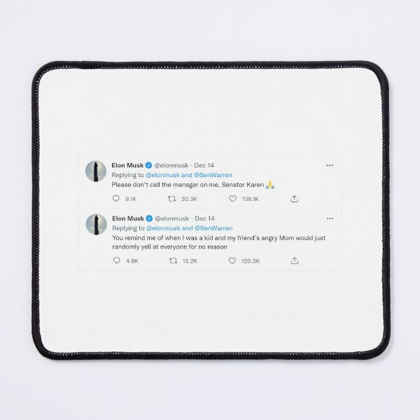 Item preview, Elon Musk Senator Karen Tweet designed and sold by LightningJelly.