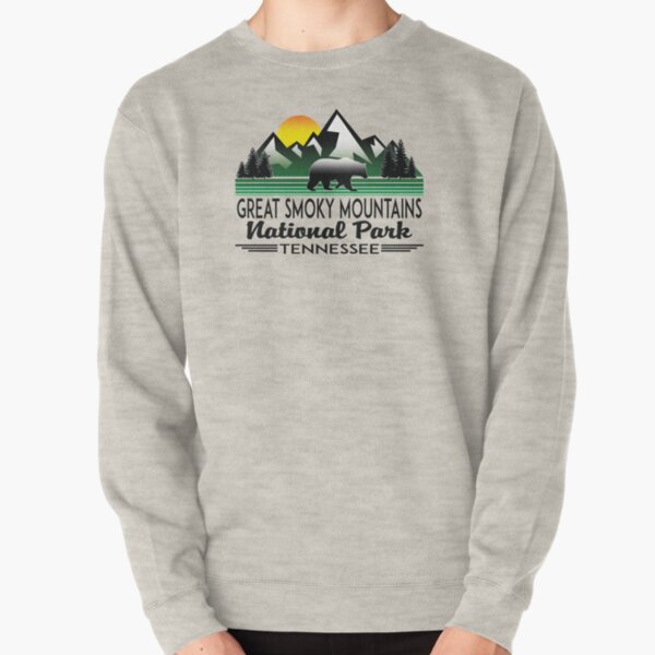 Smoky Mountains Oversized Graphic Sweatshirt – Blue Morning