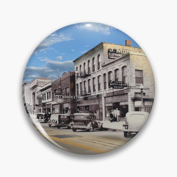 Item preview, Mashup Batavia, IL - Wilson Street looking East from Bridge designed and sold by Shumway  Studio.