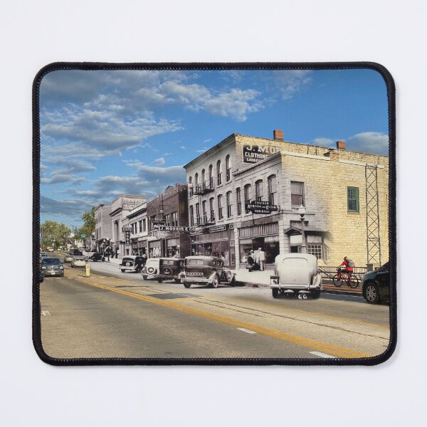 Item preview, Mashup Batavia, IL - Wilson Street looking East from Bridge designed and sold by Shumway  Studio.