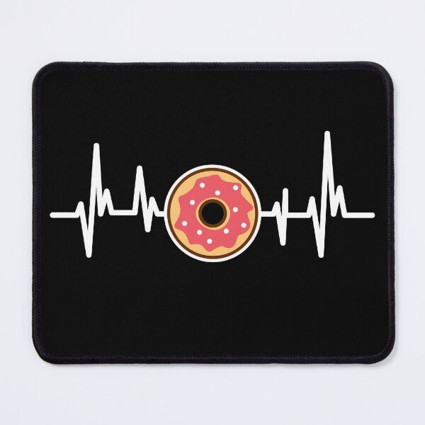 Item preview, I Love Doughnuts Heartbeat Foodie Donut Lovers designed and sold by GravitiTees.