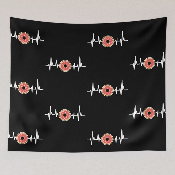 Item preview, I Love Doughnuts Heartbeat Foodie Donut Lovers designed and sold by GravitiTees.