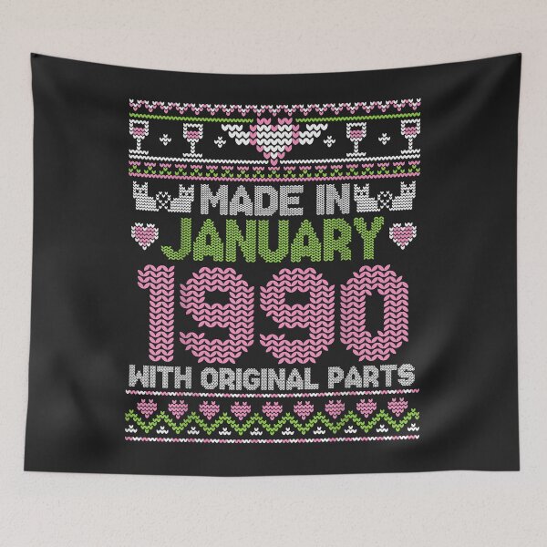 Item preview, Made In January 1990 Happy Birthday Me You 32 Years Sweater designed and sold by DahlilaJo.