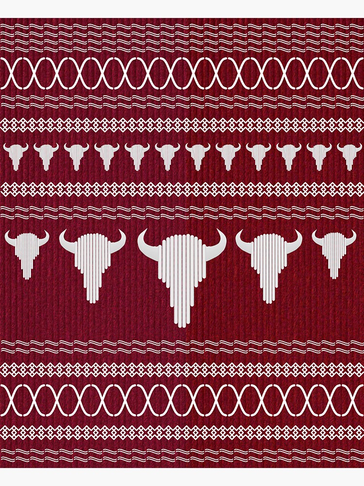 Thumbnail 3 of 3, Sticker, Latino Traditional Motif - White Bull designed and sold by Vk91.