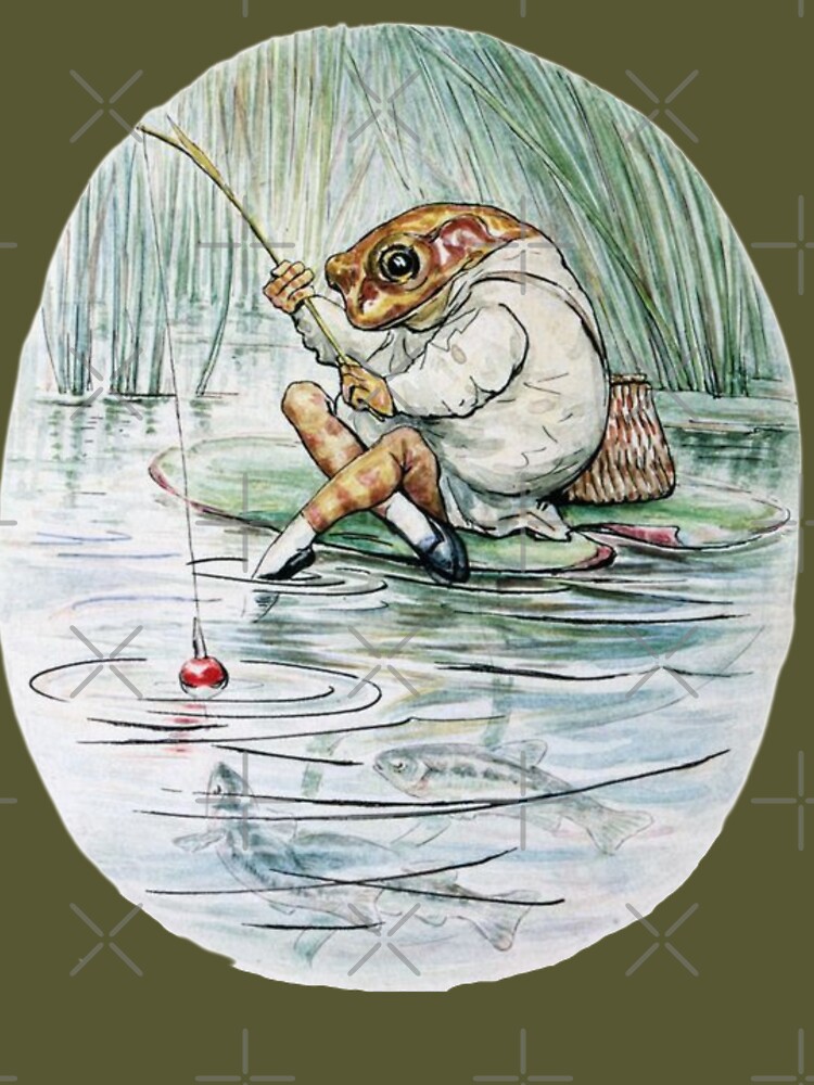 Beatrix Potter Vintage Mr. Jeremy Fisher Frog on Lilly Pad Illustration   Essential T-Shirt for Sale by Pinkmagenta