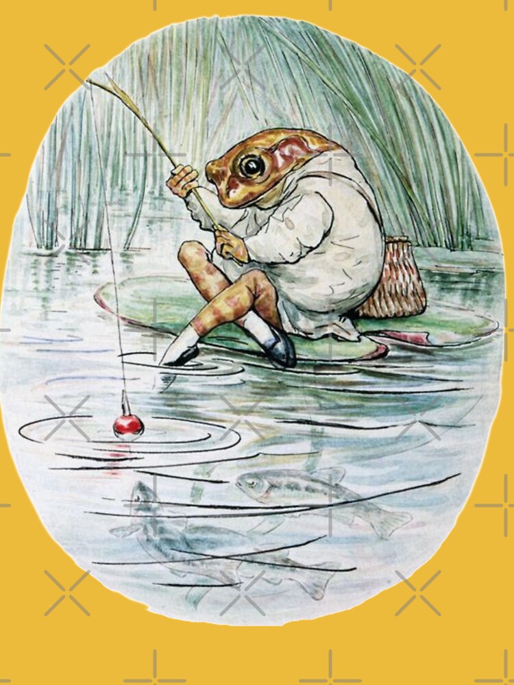 Beatrix Potter Vintage Mr. Jeremy Fisher Frog on Lilly Pad Illustration   Essential T-Shirt for Sale by Pinkmagenta