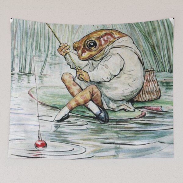 Item preview, Beatrix Potter Vintage Mr. Jeremy Fisher Frog on Lilly Pad  Illustration  designed and sold by Pinkmagenta.