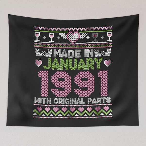 Item preview, Made In January 1991 Happy Birthday Me You 31 Years Sweater designed and sold by DahlilaJo.