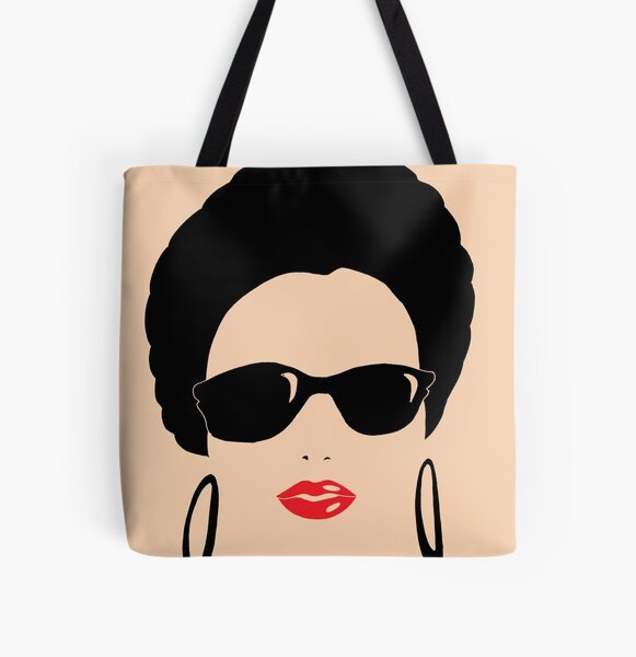 Afro chic with round earrings All Over Print Tote Bag