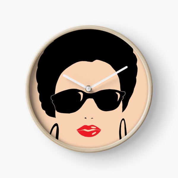 Afro chic with round earrings Clock