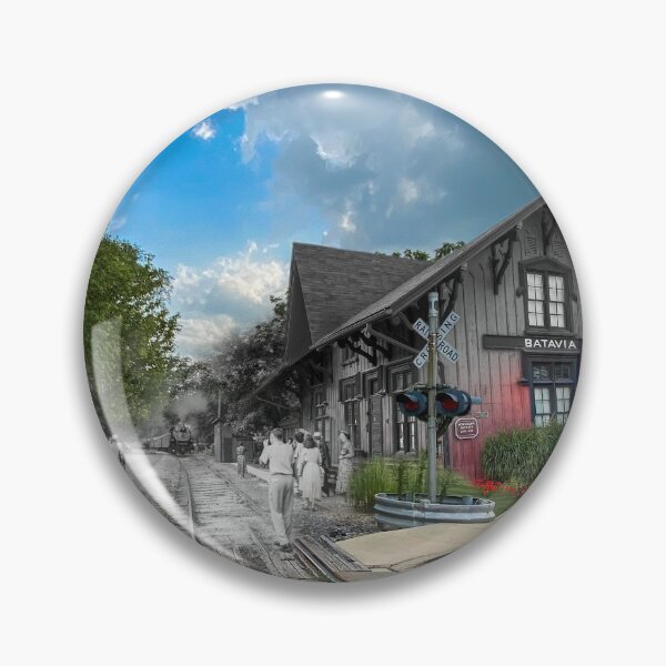 Item preview, Mashup Batavia, IL - Train Approaching.  Next Stop - Batavia! designed and sold by Shumway  Studio.