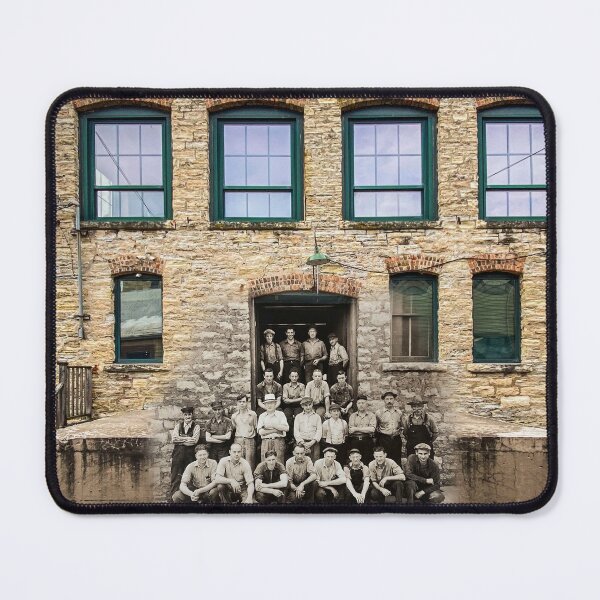 Item preview, Mashup Batavia, IL - Workers at the Challenge windmill factory 1938 designed and sold by Shumway Studio.