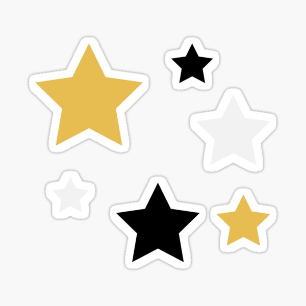 Item preview, Black and Gold Star Sticker Pack designed and sold by AllVibesWelcome.