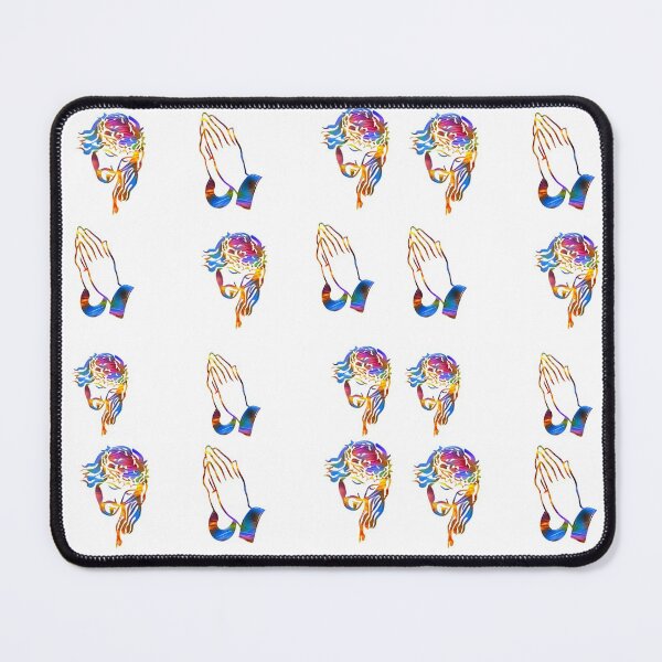 Item preview, Colorful Psychedelic Jesus Christian Prayer Pattern designed and sold by RGRamsey.