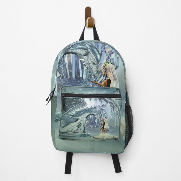 Item preview, Awesome icedragon and fairy in a winter landscape designed and sold by nicky2342.
