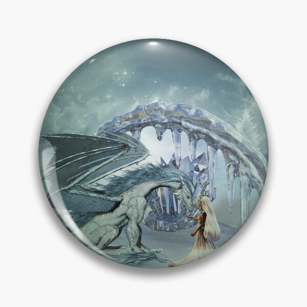 Item preview, Awesome icedragon and fairy in a winter landscape designed and sold by nicky2342.