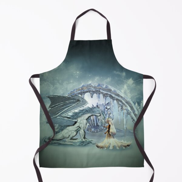 Item preview, Awesome icedragon and fairy in a winter landscape designed and sold by nicky2342.