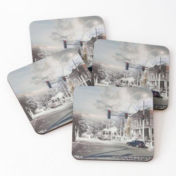 Item preview, Mashup Batavia, IL - Looking east on Batavia Avenue designed and sold by Shumway  Studio.