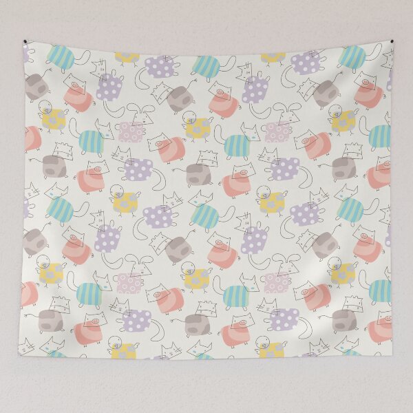 Item preview, Moo! Oink! Chirp! Meow! Woof! Thump! Baby Animals Pattern III © fatfatin designed and sold by fatfatin.