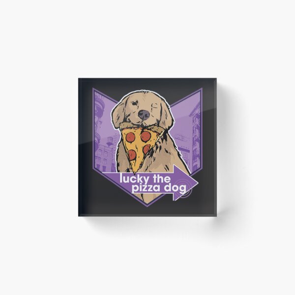 Lucky the Pizza Dog Acrylic Block
