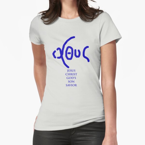ichthys (blue) Fitted T-Shirt