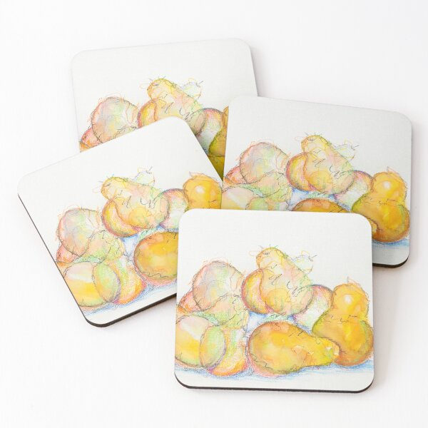 Item preview, pears watercolor pastel illustration pencil charcoal designed and sold by handmadehipsters.