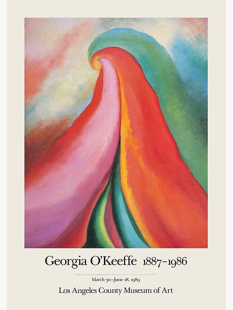 IA O'KEEFFE ポスター Georgia O'Keefe Exhibition Poster 1987 Very Large and Very Rare 4