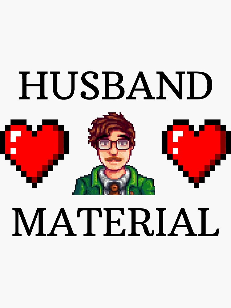 "Stardew Valley Harvey Husband Material" Sticker for Sale by
