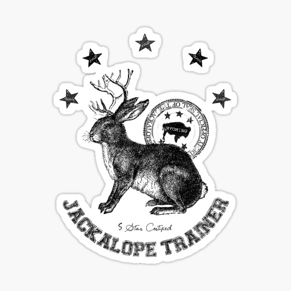 jackalope trainer white background Sticker