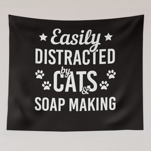 Item preview, Cat Lover Soap Making Lover Cats And Soap Maker Funny Cat Premium T-Shirt designed and sold by TomMeade1.
