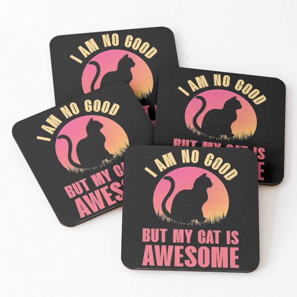 Item preview, Awesome cat, I am no good but my cat is awesome, black cat designed and sold by foramelie.