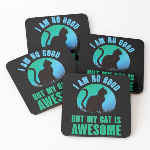 Item preview, Awesome cat, I am no good but my cat is awesome, black cat designed and sold by foramelie.