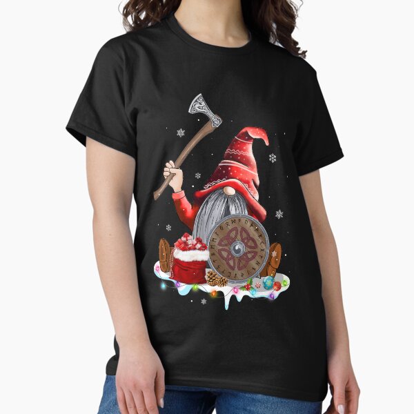 Item preview, Norse Mythology Xmas Red Hat Gnome Beard Viking Weapons Christmas designed and sold by tuanitus.