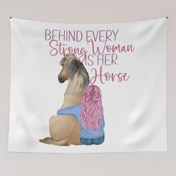 Item preview, Behind Every Strong Woman Is Her Horse designed and sold by Wheeler-Styl3.