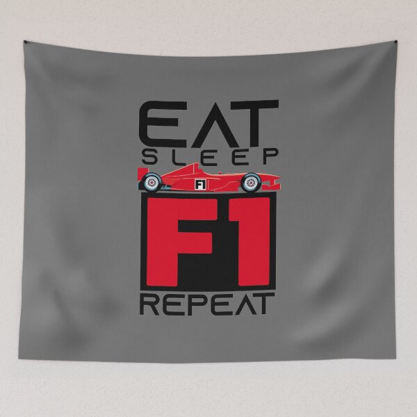 Item preview, Eat Sleep Formula 1 Repeat, F1 2021, Grand Prix, Motorsport Racing, White   designed and sold by KittySSmith.