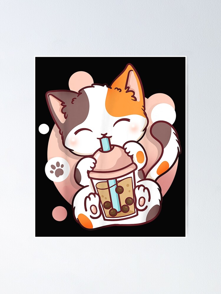 Cat Boba Tea Bubble Tea Anime Kawaii Neko Cat Boba Tea Bubble Tea Anime Kawaii Neko