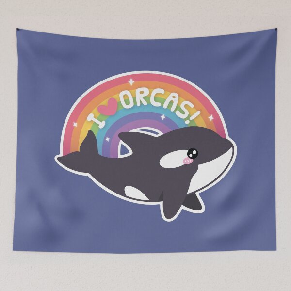 Item preview, Cute I Love Orcas Rainbow designed and sold by rustydoodle.