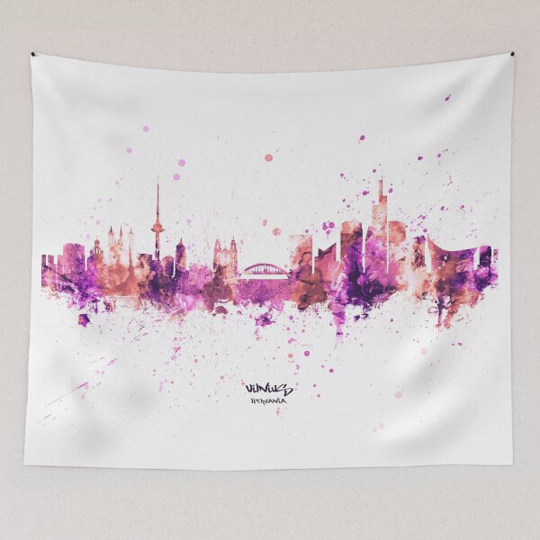 Item preview, Vilnius Lithuania Skyline designed and sold by ArtPrints.