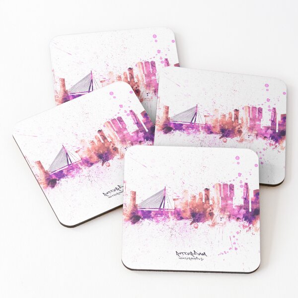 Item preview, Rotterdam The Netherlands Skyline designed and sold by ArtPrints.