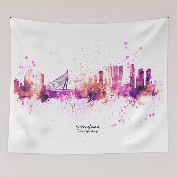 Item preview, Rotterdam The Netherlands Skyline designed and sold by ArtPrints.