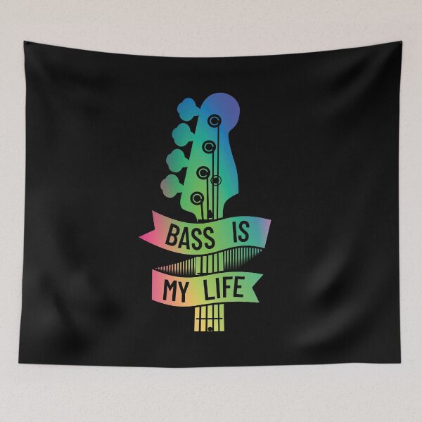 Item preview, Bass is My Life Bass Guitar Headstock Colorful Theme designed and sold by nightsworthy.