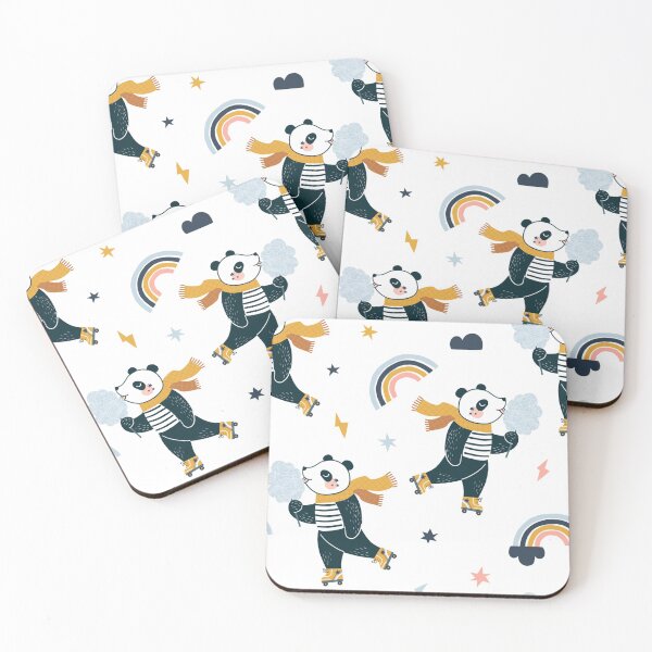 Item preview, Funny happy little cartoon panda skating designed and sold by MignonBeauty.