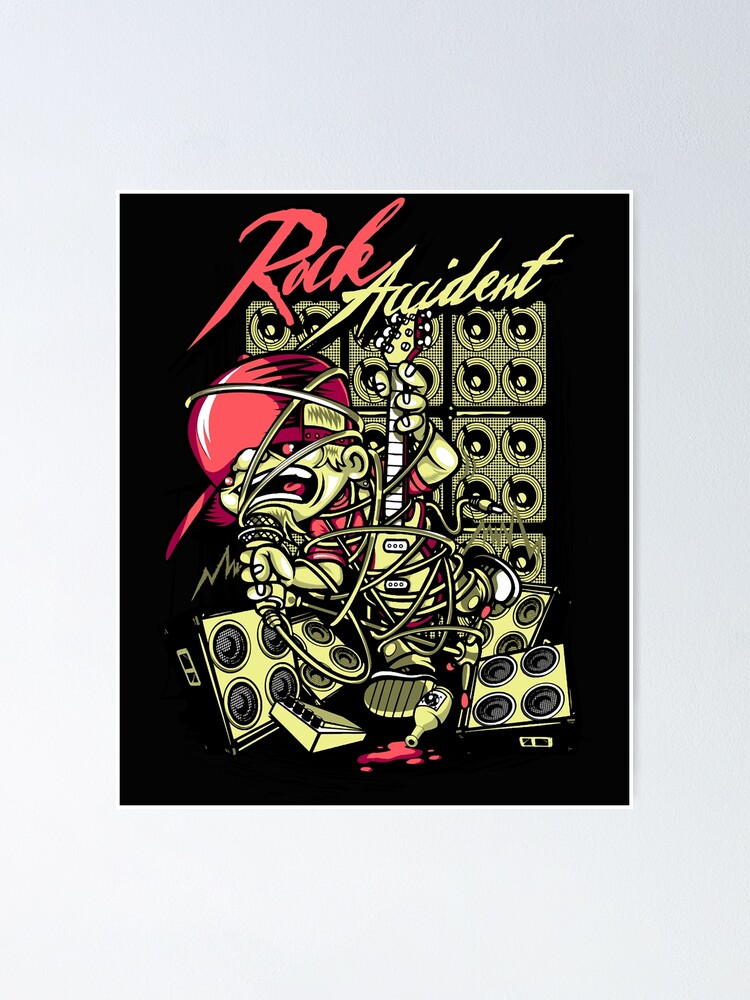 "Rock Accident Band Classic TShirt.png" Poster for Sale by