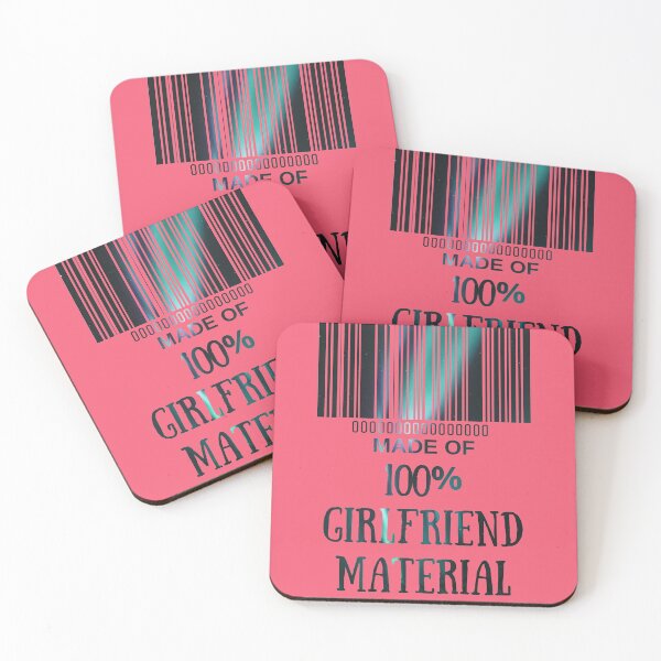 Item preview, Copy of Made Of Girlfriend Material Golden- Funny Barcode unique designed and sold by MAEffects.